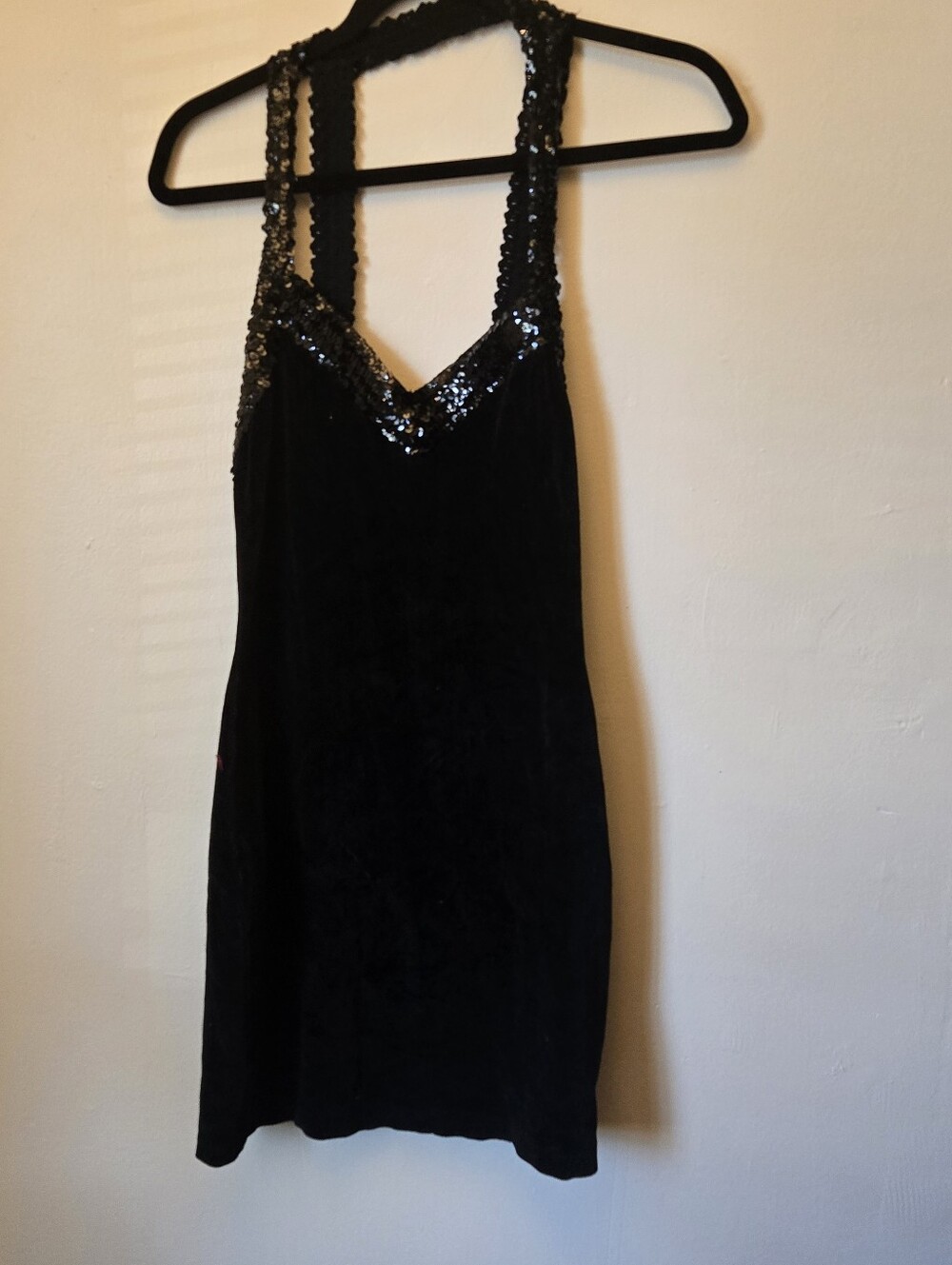 Vintage Contempo Casuals Velvet Sequin Mini Dress